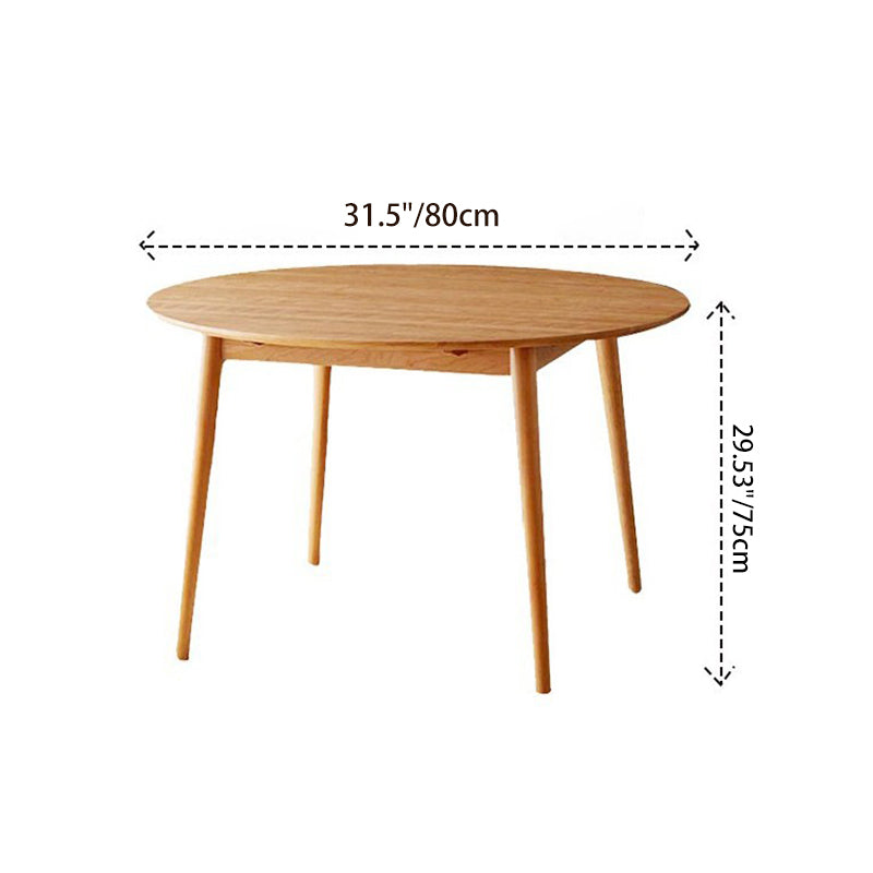 Mesa de comedor redonda de madera de cerezo japonesa tradicional para 4/8 asientos 
