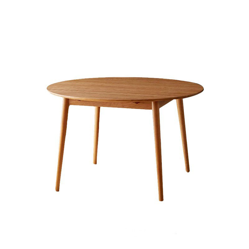 Mesa de comedor redonda de madera de cerezo japonesa tradicional para 4/8 asientos 
