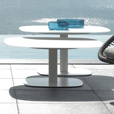Sleek Waterproof Outdoor Coffee Table - 2-Tier For Outdoor Patio & Garden