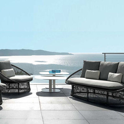 Sleek Waterproof Outdoor Coffee Table - 2-Tier For Outdoor Patio & Garden