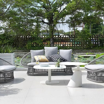 Sleek Waterproof Outdoor Coffee Table - 2-Tier For Outdoor Patio & Garden