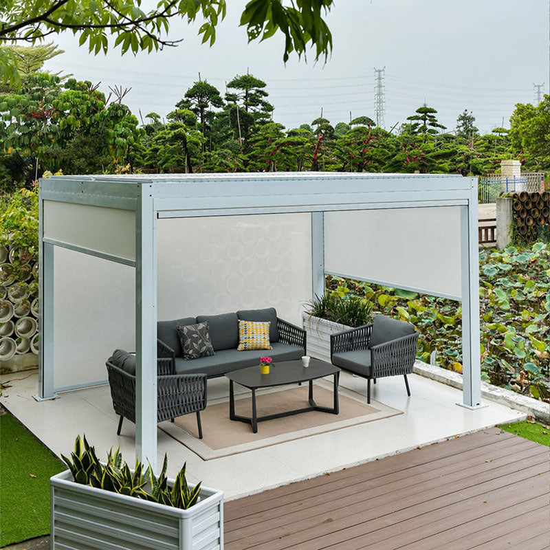 Corrosion-Resistant Rectangular Outdoor Coffee Table - 1-Tier Spacious Stoneware Top For Balcony &amp; Garden