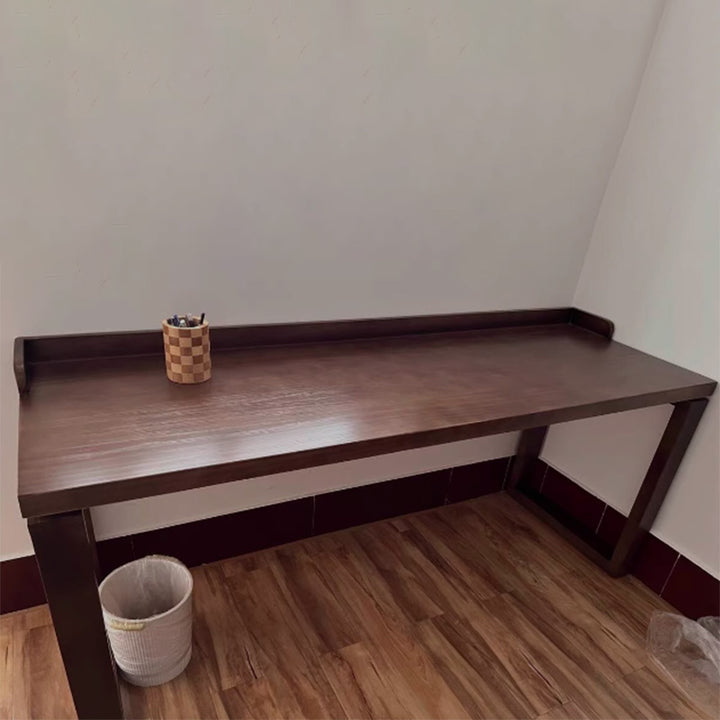 Traditionelle rustikale rechteckige Holzschreibtische mit zwei Beinen für das Home Office 