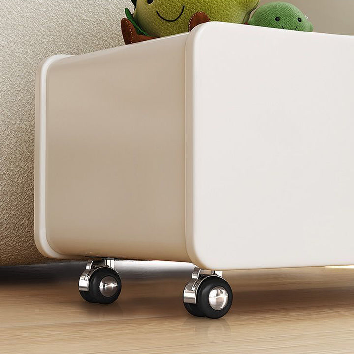 Zeitgenössischer nordischer rechteckiger Bogenplatten-Slab-Endtisch mit 1-Schubladen-Aufbewahrung, beweglich für das Wohnzimmer 