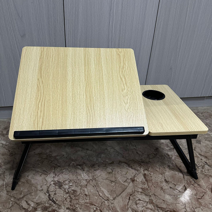Contemporary Nordic Carbon Steel MDF Rectangular Desks Foldable Angle Adjustable 2-Tray Saucer For Study