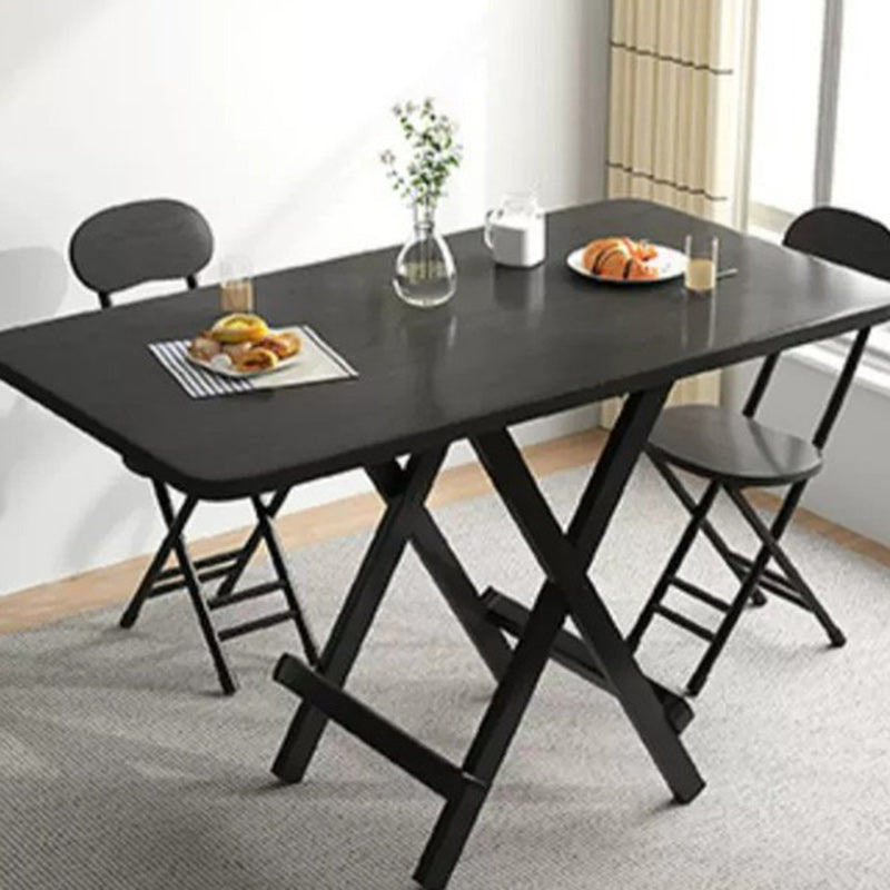 Moderner minimalistischer quadratischer rechteckiger MDF-Stahl klappbarer Esstisch für 1/2/4/6/8 Sitzplätze 