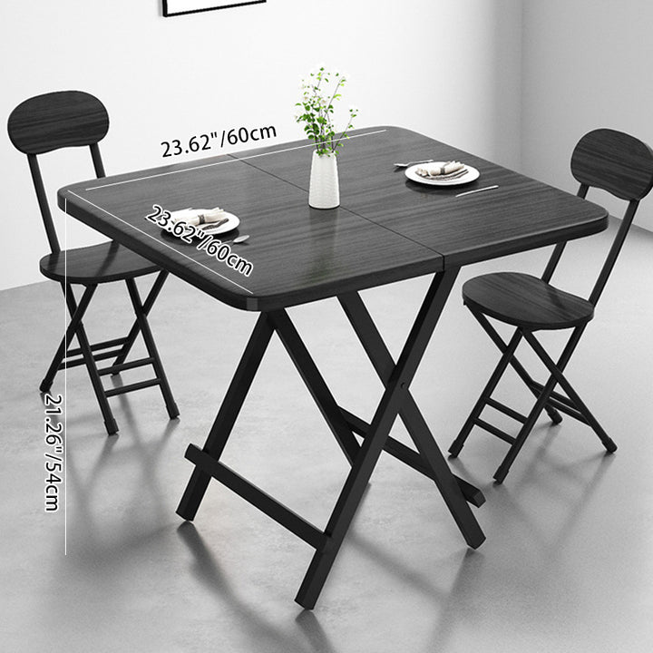 Moderner minimalistischer quadratischer rechteckiger MDF-Stahl klappbarer Esstisch für 1/2/4/6/8 Sitzplätze 