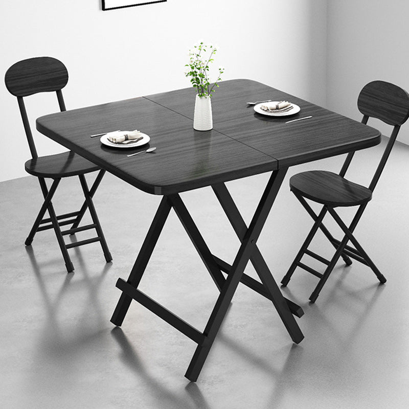 Moderner minimalistischer quadratischer rechteckiger MDF-Stahl klappbarer Esstisch für 1/2/4/6/8 Sitzplätze 