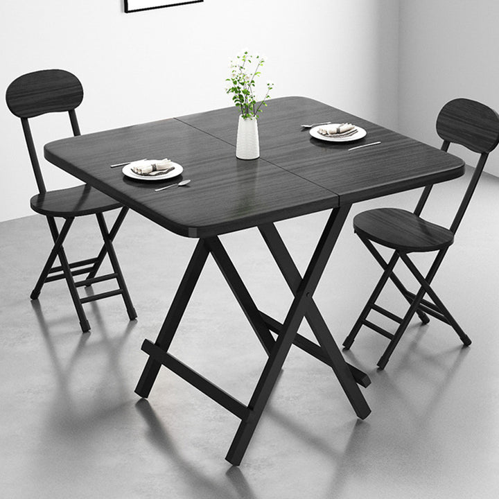 Moderner minimalistischer quadratischer rechteckiger MDF-Stahl klappbarer Esstisch für 1/2/4/6/8 Sitzplätze 