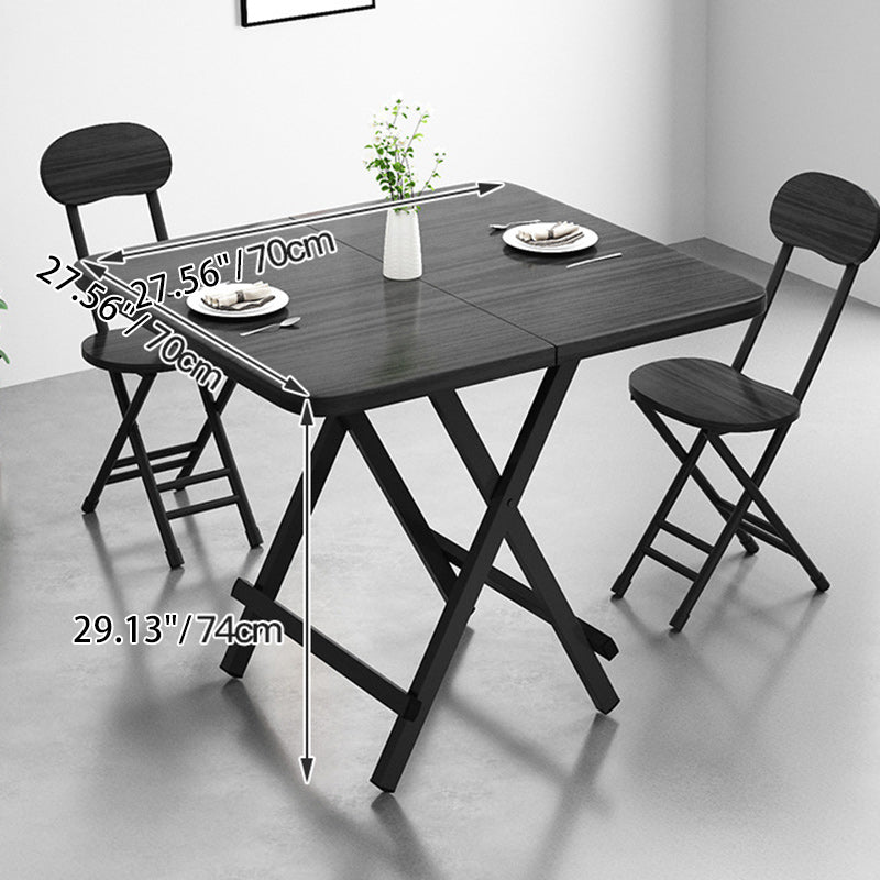 Moderner minimalistischer quadratischer rechteckiger MDF-Stahl klappbarer Esstisch für 1/2/4/6/8 Sitzplätze 