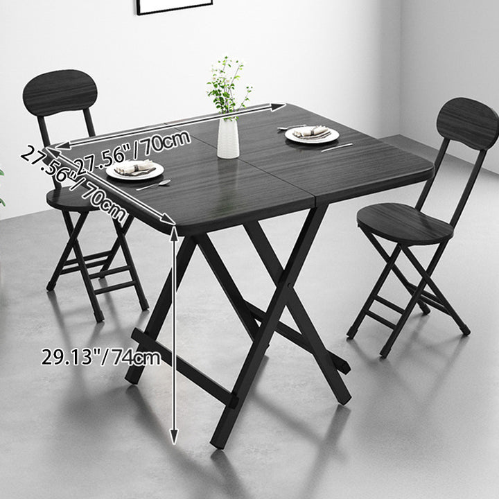 Moderner minimalistischer quadratischer rechteckiger MDF-Stahl klappbarer Esstisch für 1/2/4/6/8 Sitzplätze 