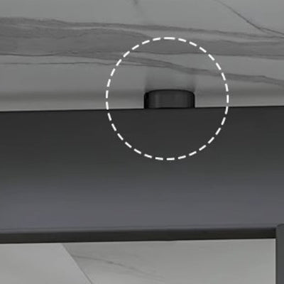 Table à manger contemporaine nordique ronde en acier au carbone ardoise pliable et mobile pour 4/6/7/8 sièges 