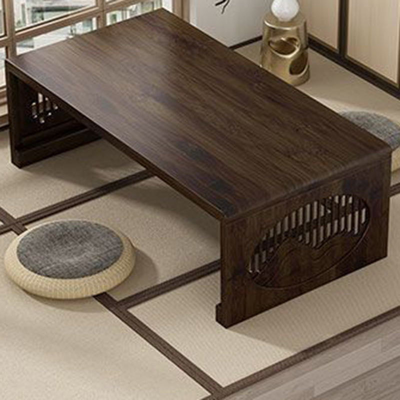 Table basse pliante rectangulaire en bambou japonais traditionnel avec 1 plateau pour balcon 