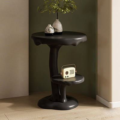 Table basse ronde en FRP créatif contemporain à 2 niveaux pour salon 