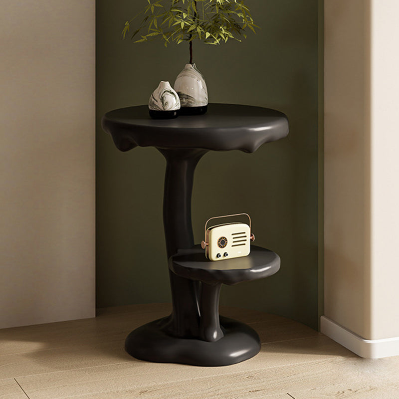 Table basse ronde en FRP créatif contemporain à 2 niveaux pour salon 