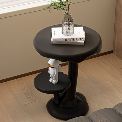 Table basse ronde en FRP créatif contemporain à 2 niveaux pour salon 