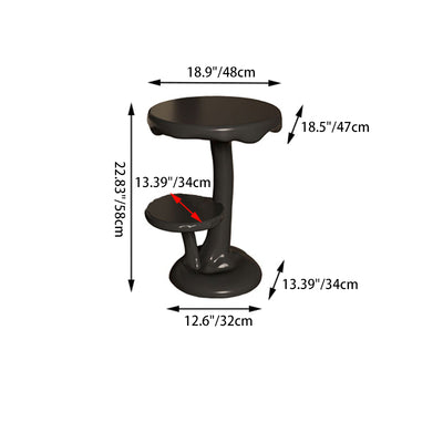 Table basse ronde en FRP créatif contemporain à 2 niveaux pour salon 
