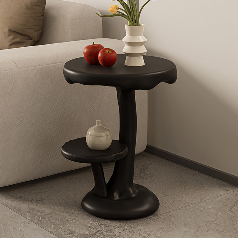 Table basse ronde en FRP créatif contemporain à 2 niveaux pour salon 