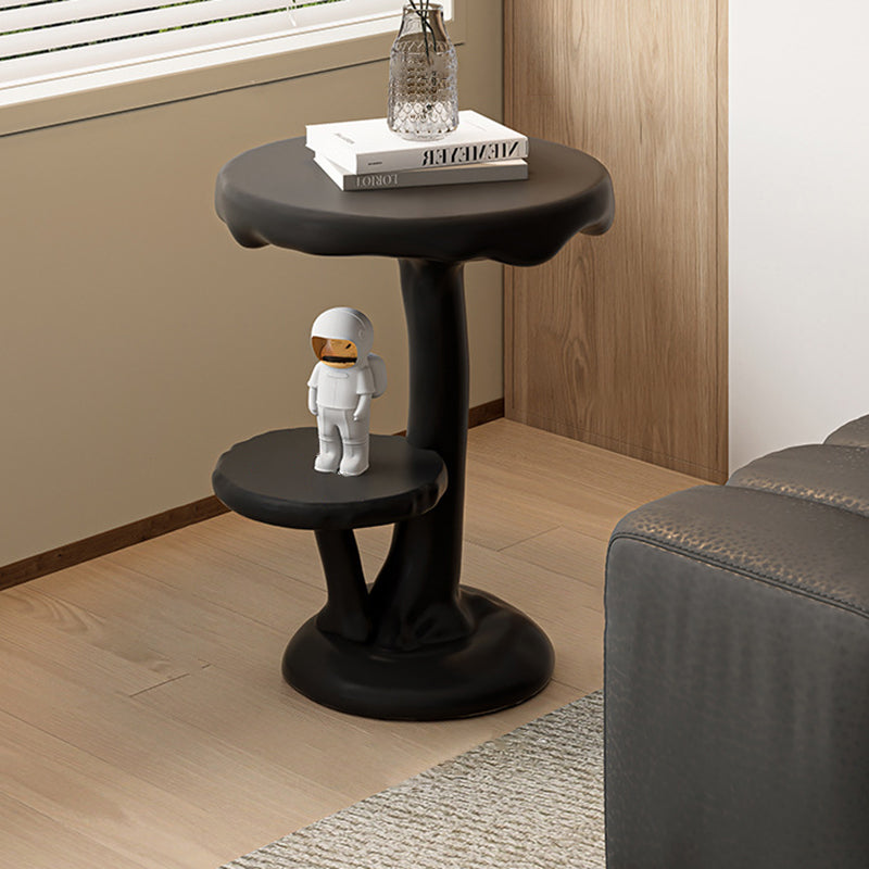 Table basse ronde en FRP créatif contemporain à 2 niveaux pour salon 