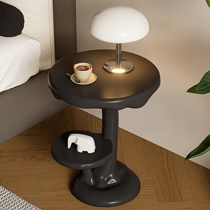 Table basse ronde en FRP créatif contemporain à 2 niveaux pour salon 