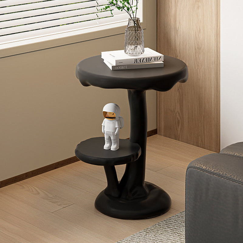 Table basse ronde en FRP créatif contemporain à 2 niveaux pour salon 