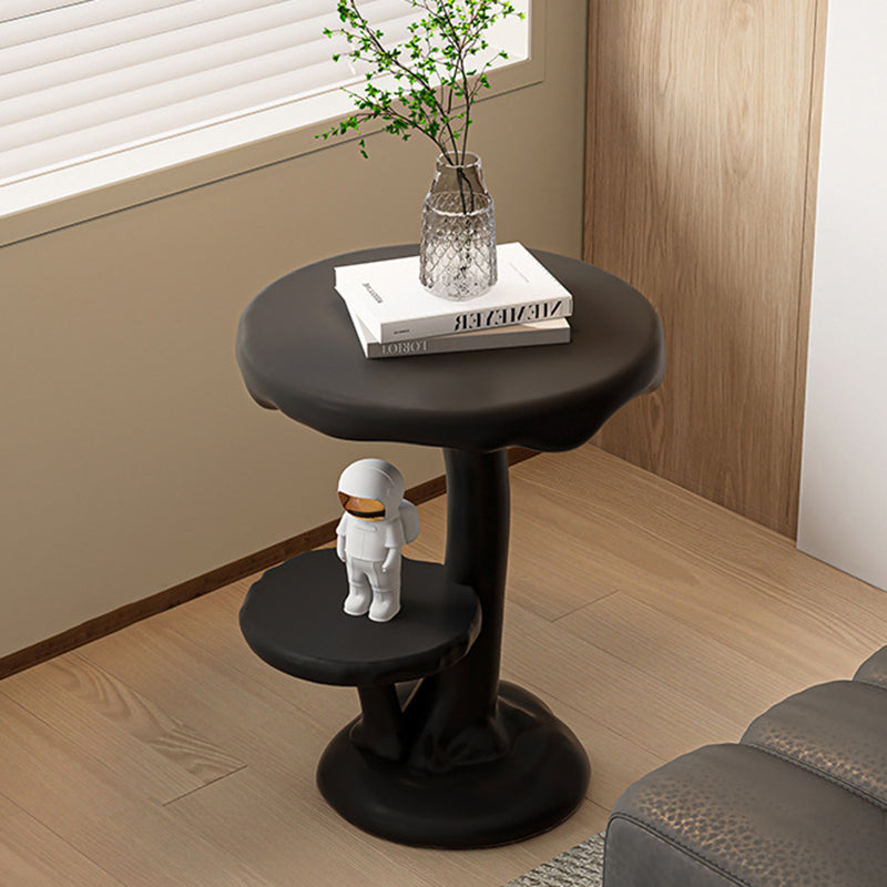 Table basse ronde en FRP créatif contemporain à 2 niveaux pour salon 