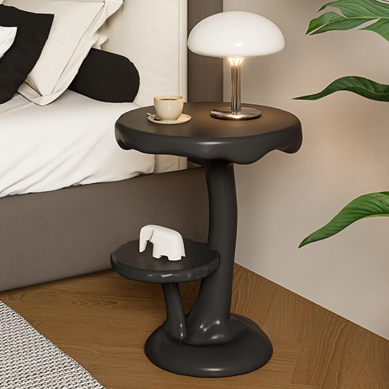 Table basse ronde en FRP créatif contemporain à 2 niveaux pour salon 