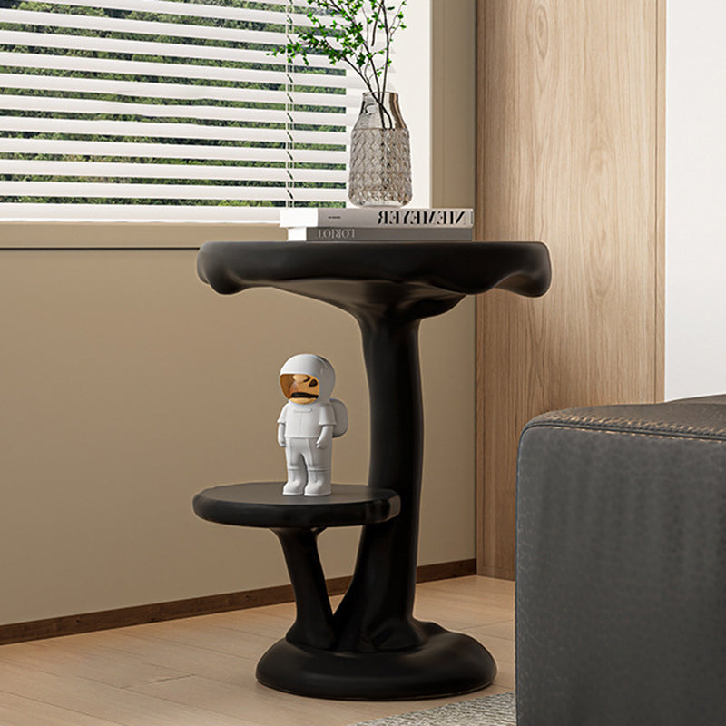 Table basse ronde en FRP créatif contemporain à 2 niveaux pour salon 