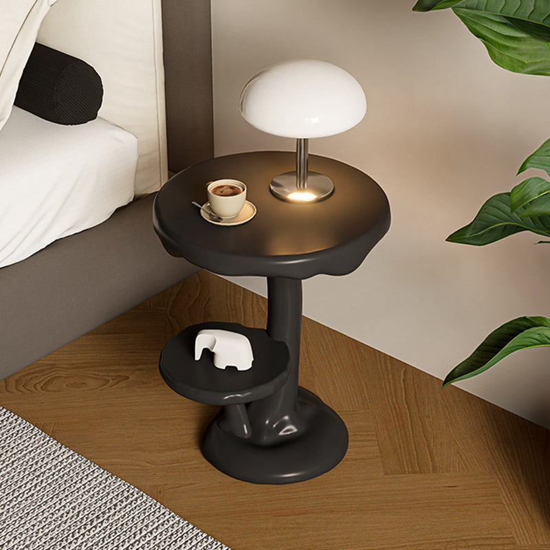 Table basse ronde en FRP créatif contemporain à 2 niveaux pour salon 