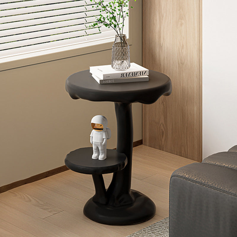 Table basse ronde en FRP créatif contemporain à 2 niveaux pour salon 
