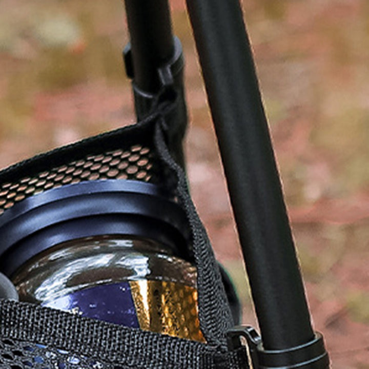 Modern Simplicity Aluminum Alloy ABS Round Foldable Outdoor Coffee Table 1-Tray Pocket Lamp Holder For Outdoor