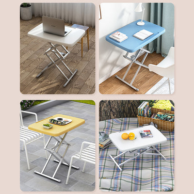Bureaux pliants rectangulaires en acier PE Modern Simplicity avec 1 emplacement pour stylo pour bureau à domicile 