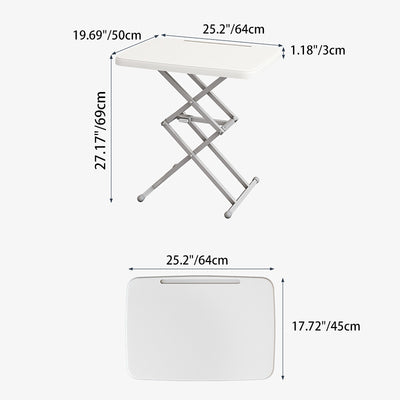Bureaux pliants rectangulaires en acier PE Modern Simplicity avec 1 emplacement pour stylo pour bureau à domicile 