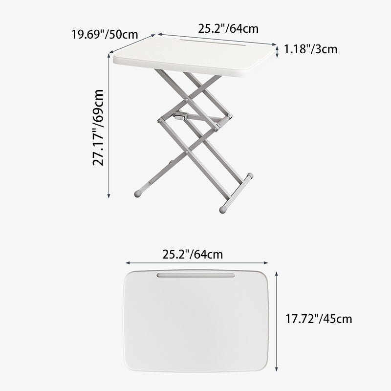 Bureaux pliants rectangulaires en acier PE Modern Simplicity avec 1 emplacement pour stylo pour bureau à domicile 