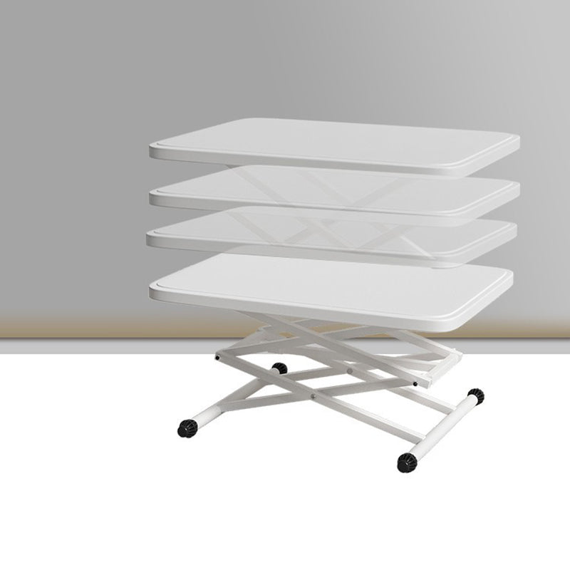 Bureaux pliants rectangulaires en acier PE Modern Simplicity avec 1 emplacement pour stylo pour bureau à domicile 