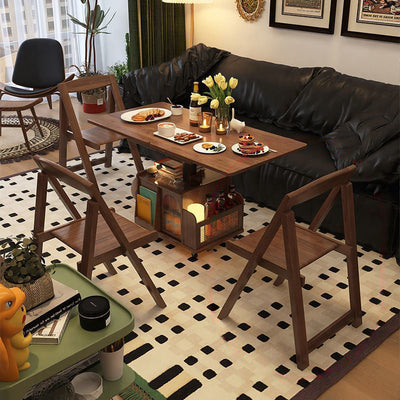 Mesa de café elevable con carrito móvil cuadrado rectangular de ratán de tejido retro contemporáneo con vidrio, madera, metal y 2 estantes de almacenamiento para sala de estar 