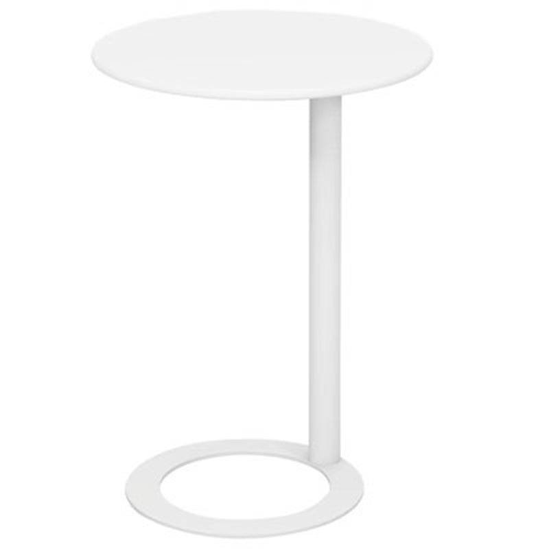 Contemporary Scandinavian Iron Round O-Shaped End Table 2-Tier For Living Room