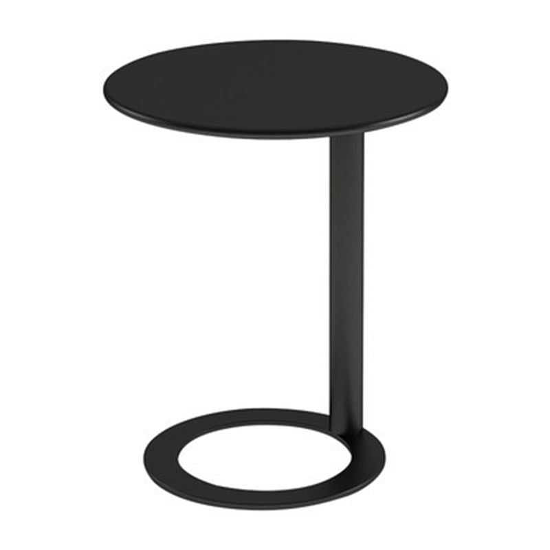 Contemporary Scandinavian Iron Round O-Shaped End Table 2-Tier For Living Room