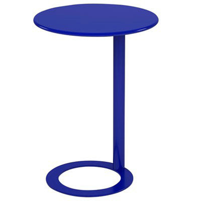 Contemporary Scandinavian Iron Round O-Shaped End Table 2-Tier For Living Room