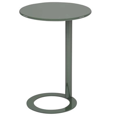 Contemporary Scandinavian Iron Round O-Shaped End Table 2-Tier For Living Room