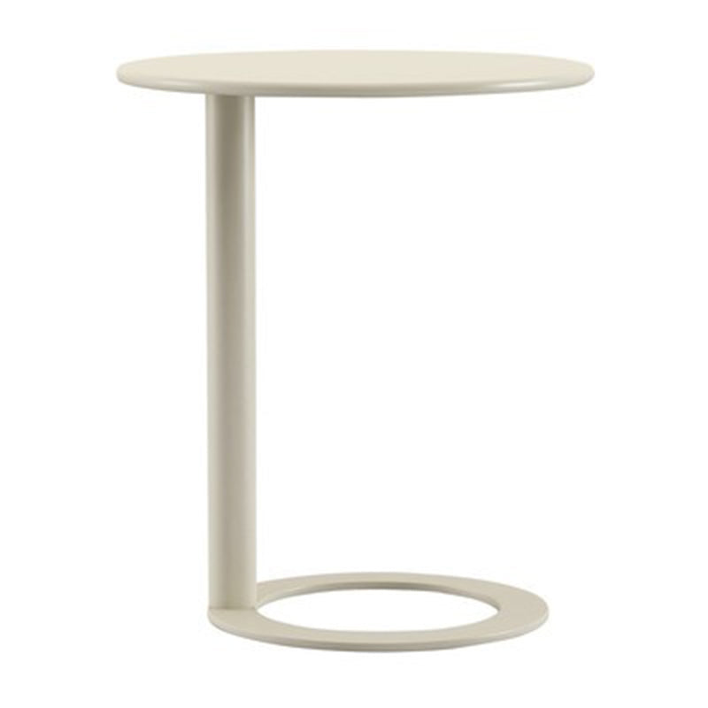 Contemporary Scandinavian Iron Round O-Shaped End Table 2-Tier For Living Room