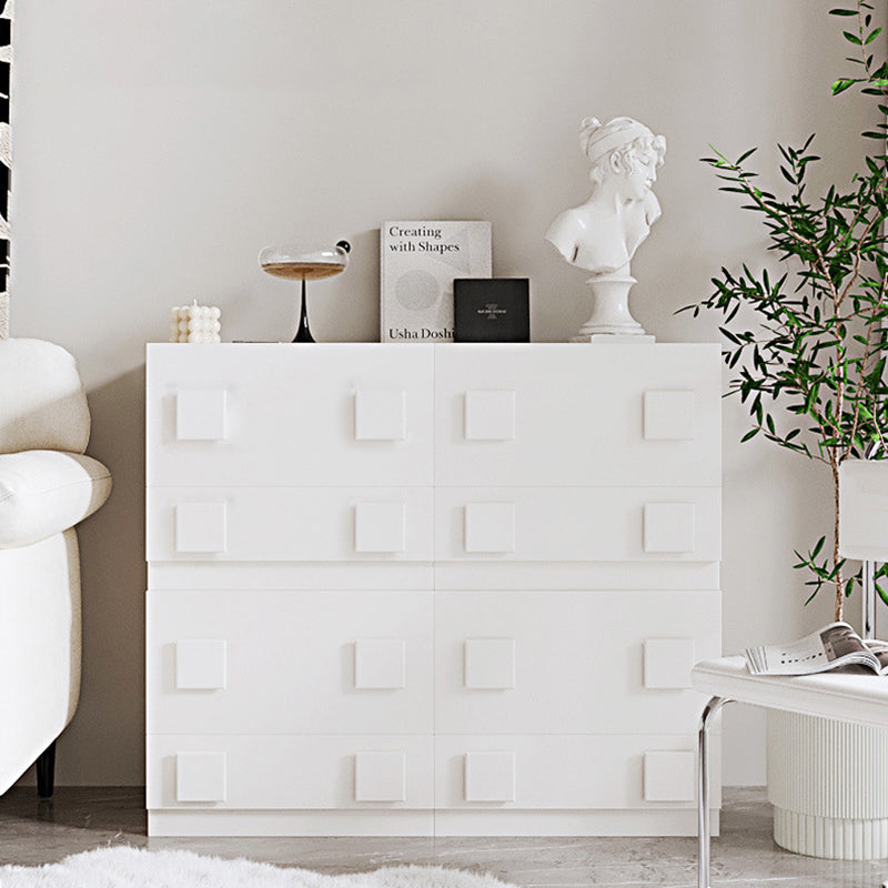 Contemporary Nordic Wood Plate Hardware Rectangular Square Handle Freely Combinable Side Table 1-Cabinet For Bedroom
