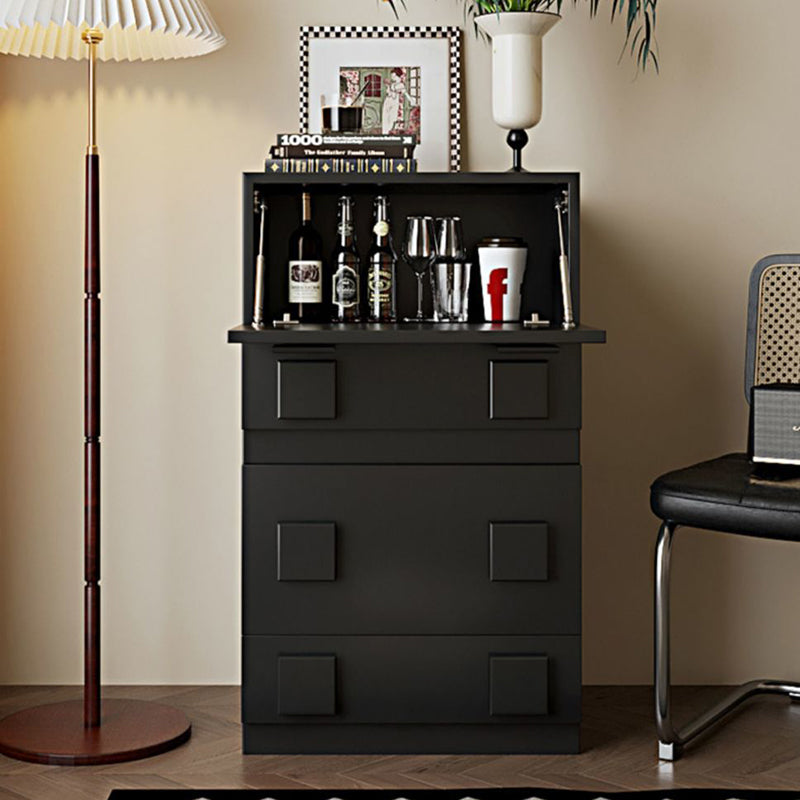 Contemporary Nordic Wood Plate Hardware Rectangular Square Handle Freely Combinable Side Table 1-Cabinet For Bedroom