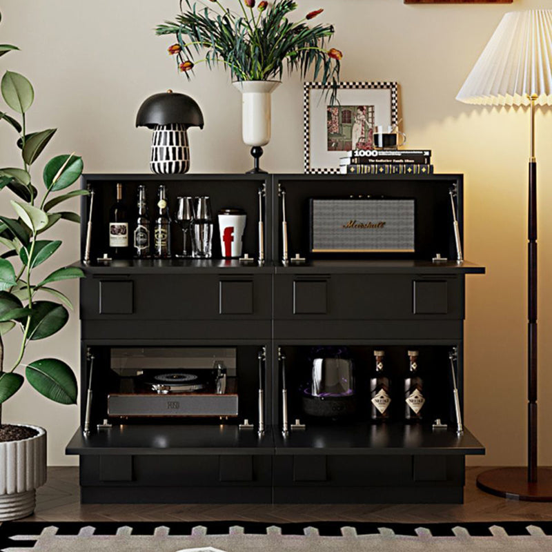 Contemporary Nordic Wood Plate Hardware Rectangular Square Handle Freely Combinable Side Table 1-Cabinet For Bedroom