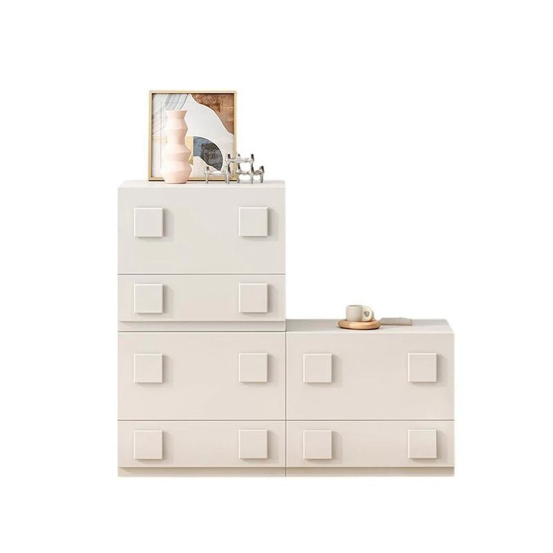 Contemporary Nordic Wood Plate Hardware Rectangular Square Handle Freely Combinable Side Table 1-Cabinet For Bedroom