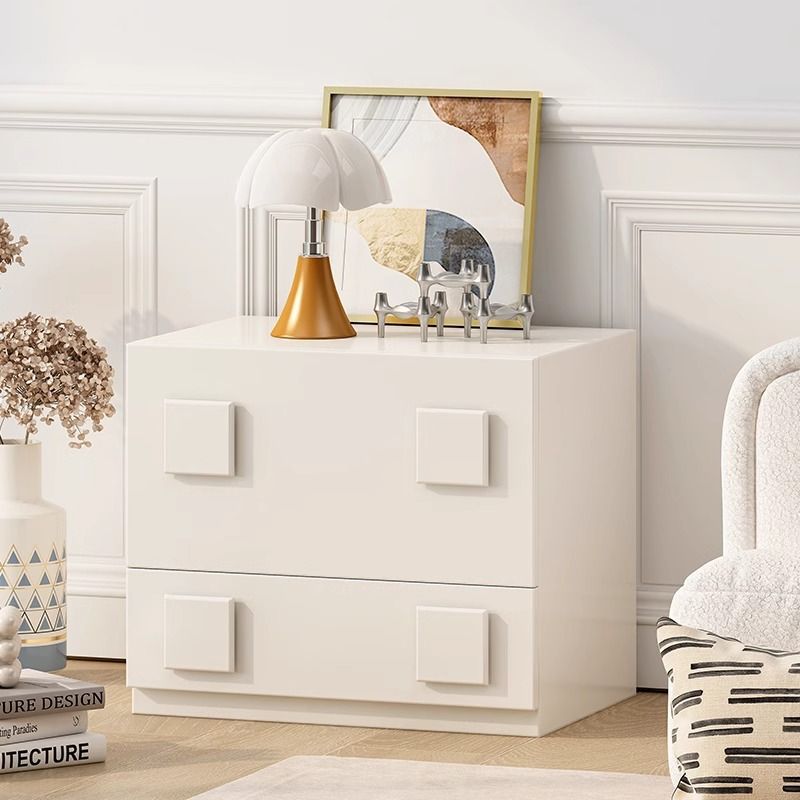 Contemporary Nordic Wood Plate Hardware Rectangular Square Handle Freely Combinable Side Table 1-Cabinet For Bedroom