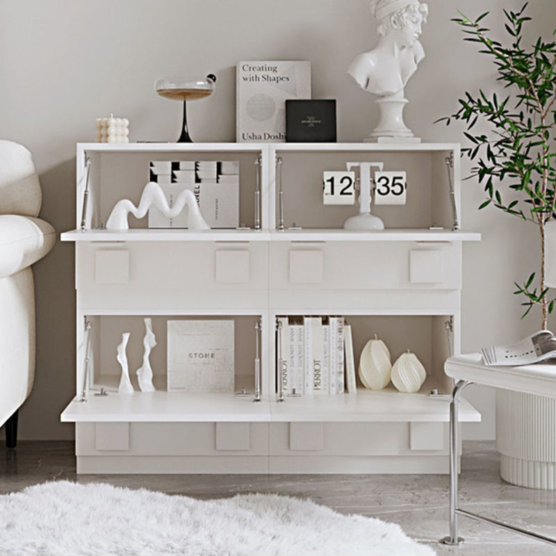 Contemporary Nordic Wood Plate Hardware Rectangular Square Handle Freely Combinable Side Table 1-Cabinet For Bedroom