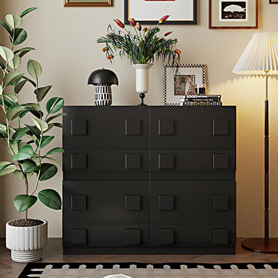 Contemporary Nordic Wood Plate Hardware Rectangular Square Handle Freely Combinable Side Table 1-Cabinet For Bedroom