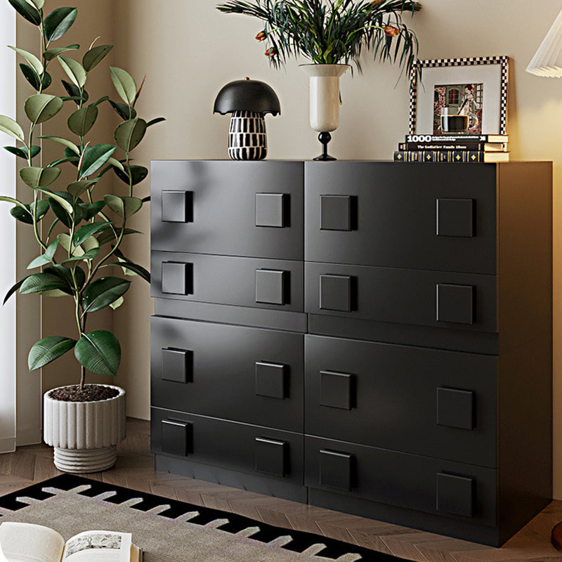 Contemporary Nordic Wood Plate Hardware Rectangular Square Handle Freely Combinable Side Table 1-Cabinet For Bedroom