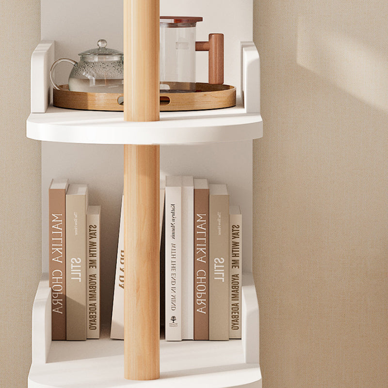Modern Minimalist MDF Pine Wood Oval Side Table Storage Rack 3/4 Tier For Living Room